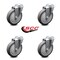 Service Caster 5 Inch Thermoplastic Rubber Wheel Swivel Bolt Hole Caster Set SCC-BH20S514-TPRB-4 - alternate 5